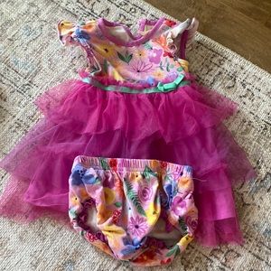 Matilda Jane Fuchsia Floral Dress and Bloomer Set